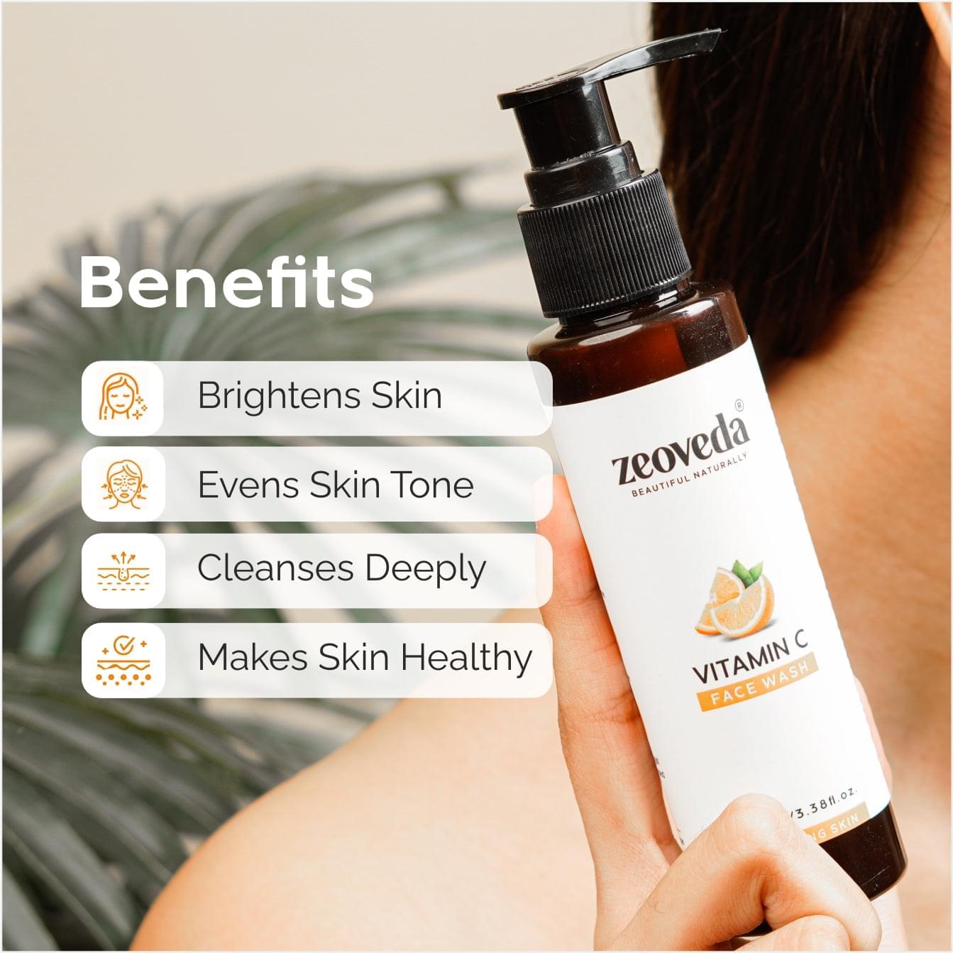 Vitamin C Face Wash | Face Wash for Skin Brightening, Dark Spot Removal & Glowing Skin (100ML)
