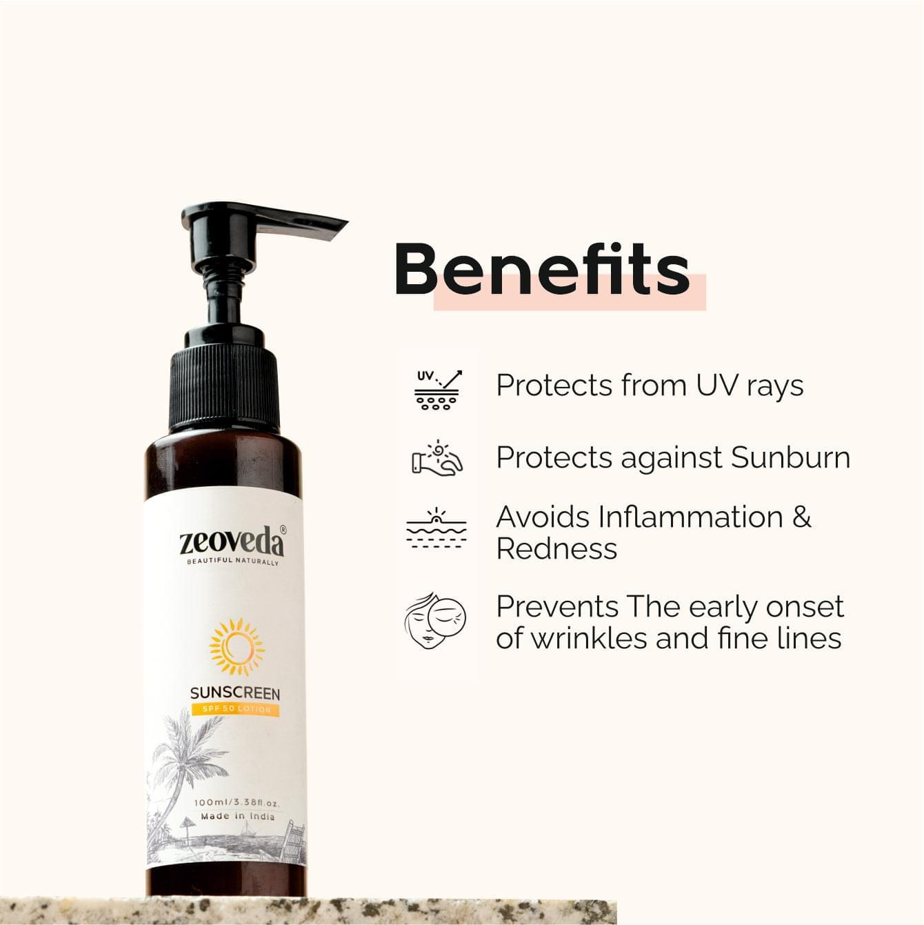 Best Sunscreen Lotion SPF 50 For Sun Protection | Ultra Light Lotion For Sunburn (100ML)