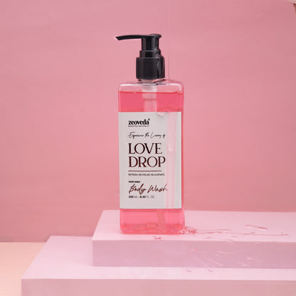 Love Drop Perfumed Luxury Body Wash With Strawberry Extract | Refreshing Shower Gel For Men & Women(250 ML)