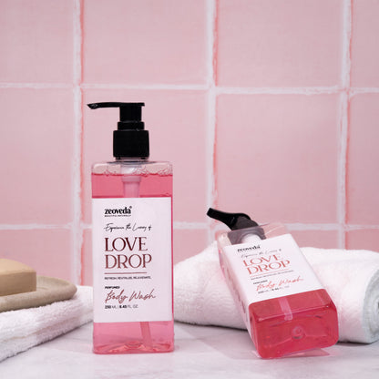 Love Drop Perfumed Luxury Body Wash With Strawberry Extract | Refreshing Shower Gel For Men & Women(250 ML)