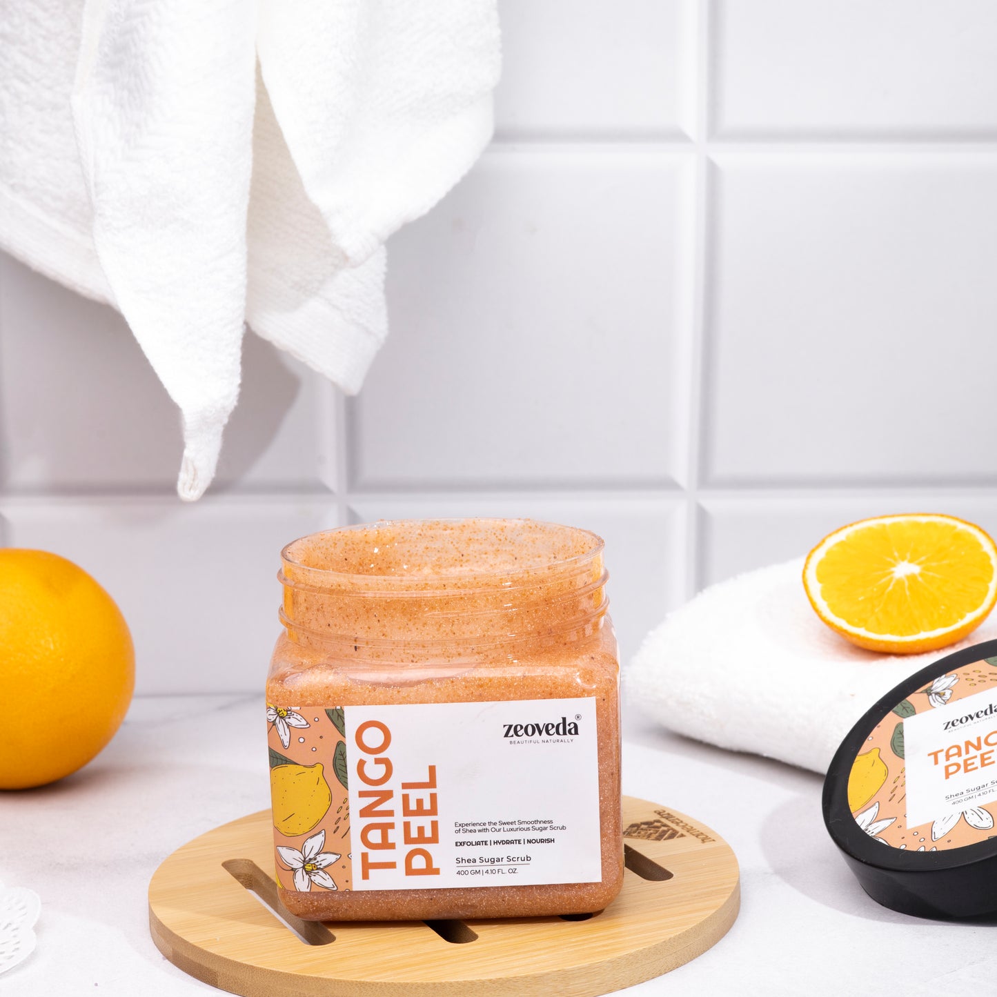 Tango Peel Shea Sugar Scrub for Radiant and Glowing Skin | Gentle Body Exfoliator (400gm)