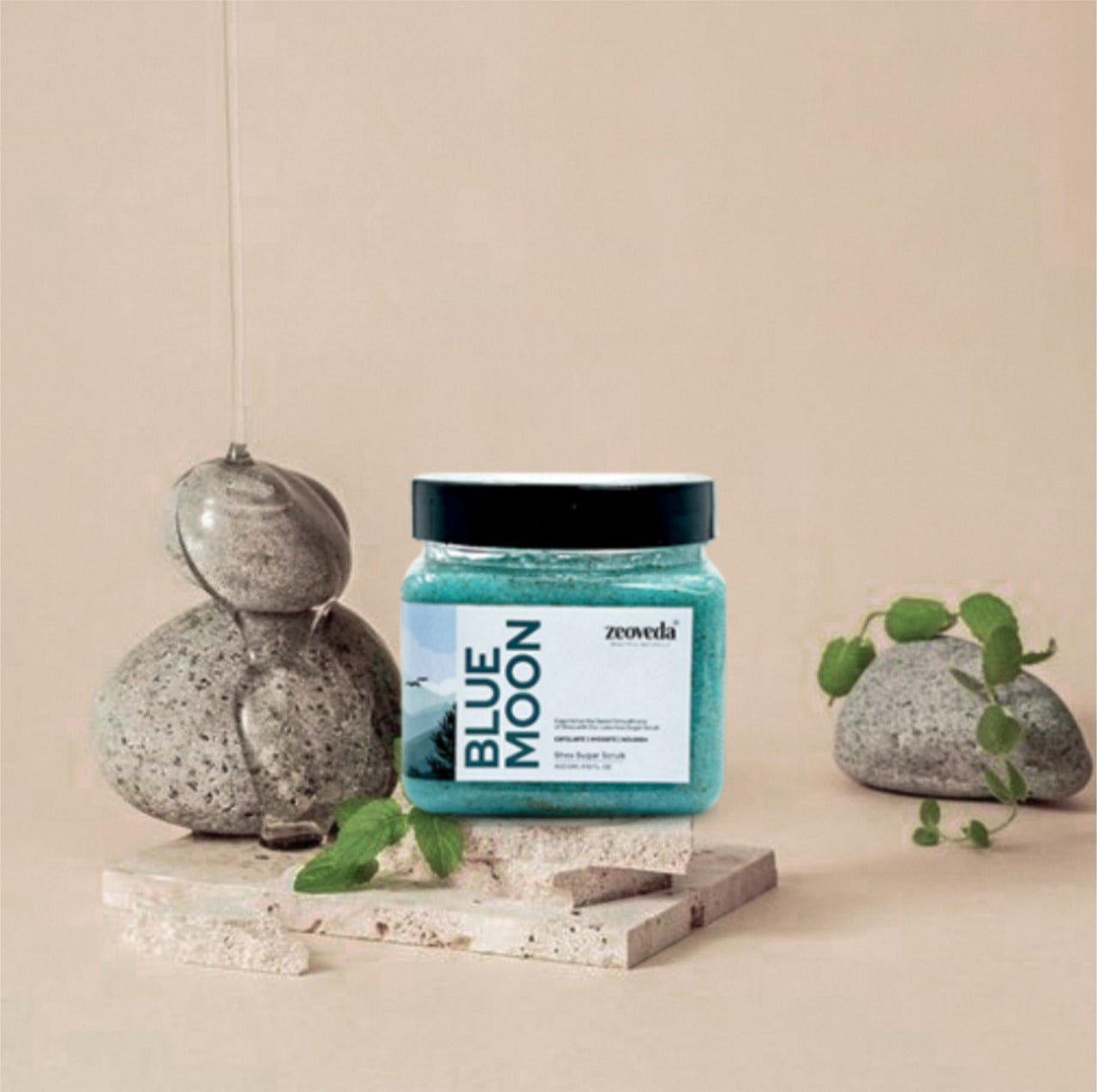 Blue Moon Shea Sugar Scrub | Exfoliating Scrub for Nourished Skin | Gentle Cleanser for All Skin Type - 400gm