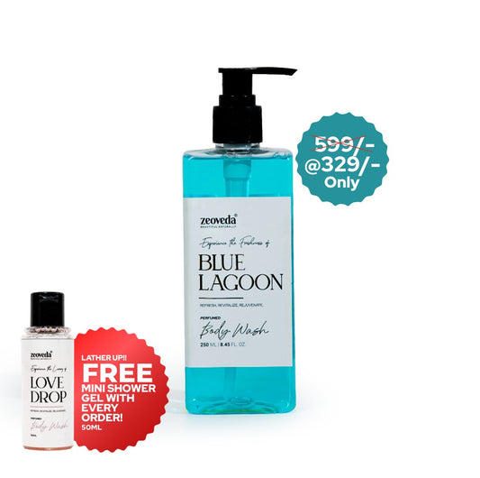 Blue Lagoon Perfumed Body Wash With Mint Extract | Energizing & Revitalising Shower Gel (250 ML)