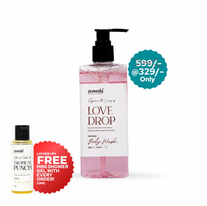 Love Drop Perfumed Luxury Body Wash With Strawberry Extract | Refreshing Shower Gel For Men & Women(250 ML)