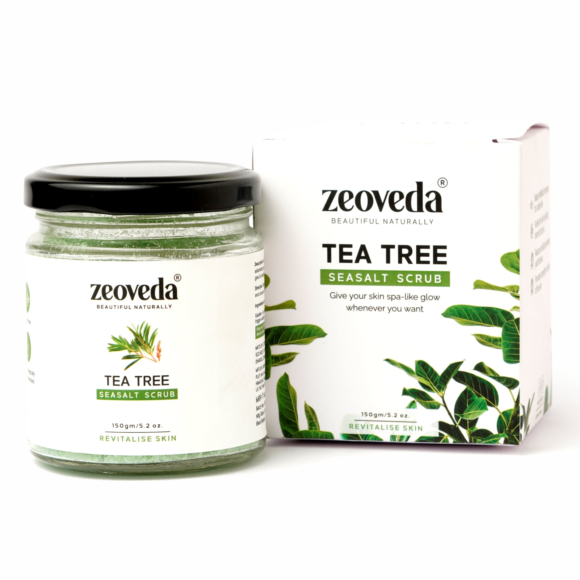 Tea Tree Scrub(150GM) + Cocoa Skin Smoothie(100ML) Combo For Acne Free & Hydrating Skin