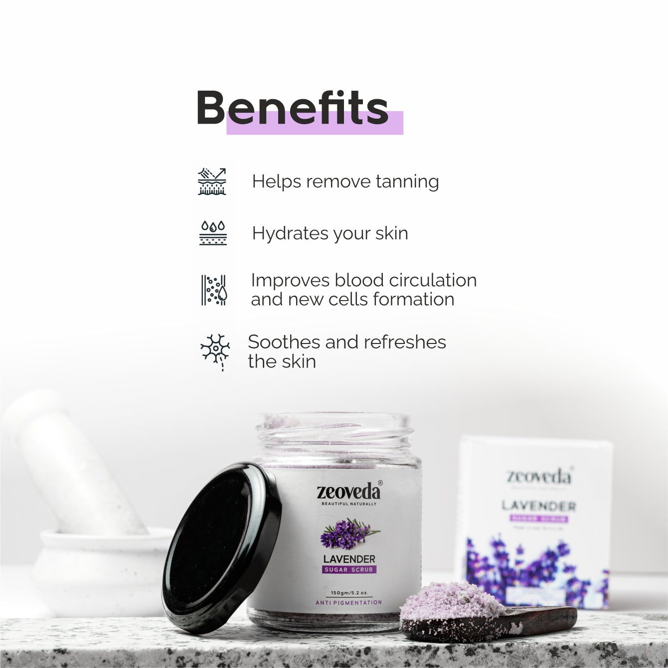 Lavender Sugar Scrub(150GM) + Vitamin C Face Wash(100ML) Combo For Skin Brightening & Spot Free Skin