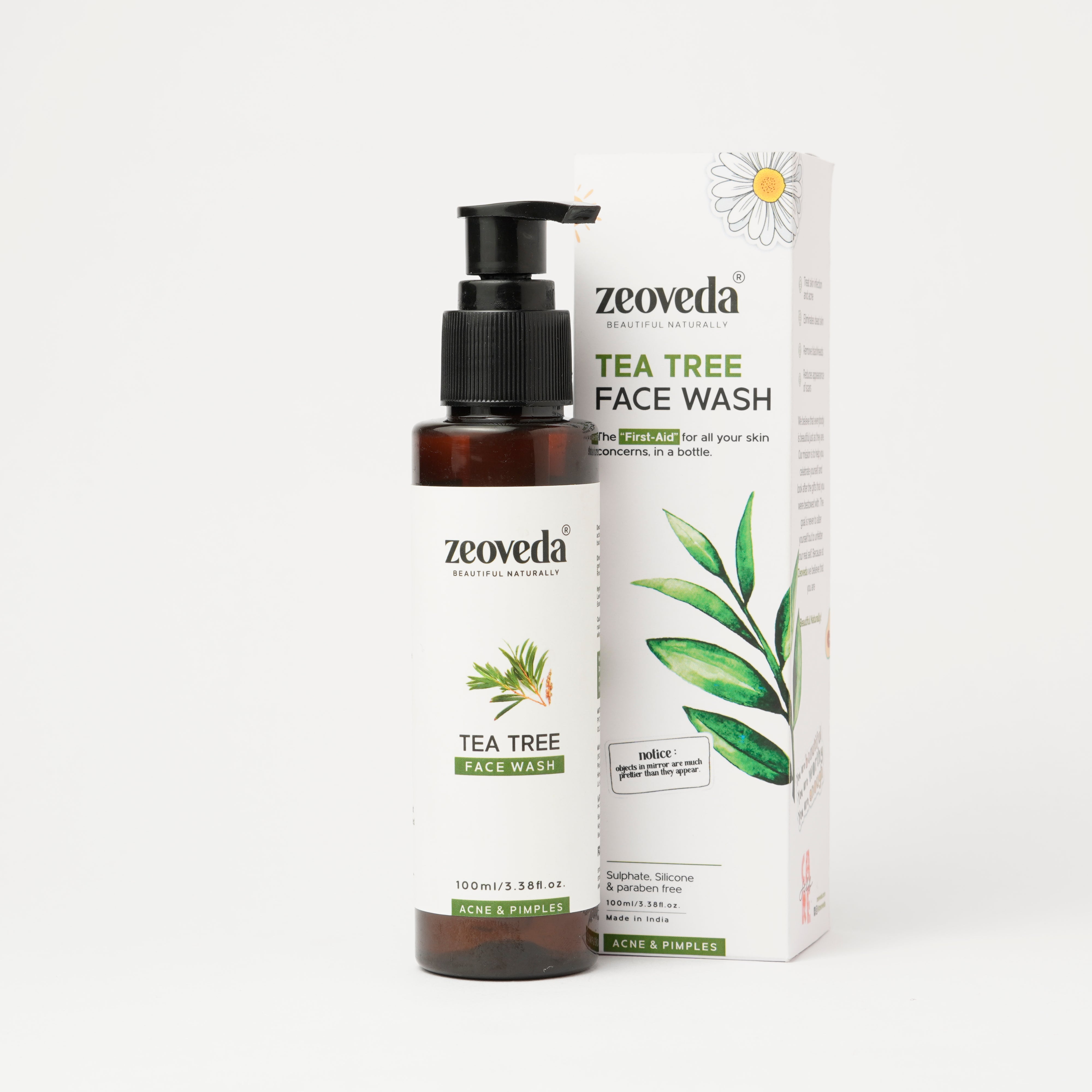 Evergreen Tea Tree Premium Skincare Combo Kit For Natural Glow | Tea Tree Face & Body Scrub, Tea Tree Face Wash & SPF 50 Sunscreen Combo