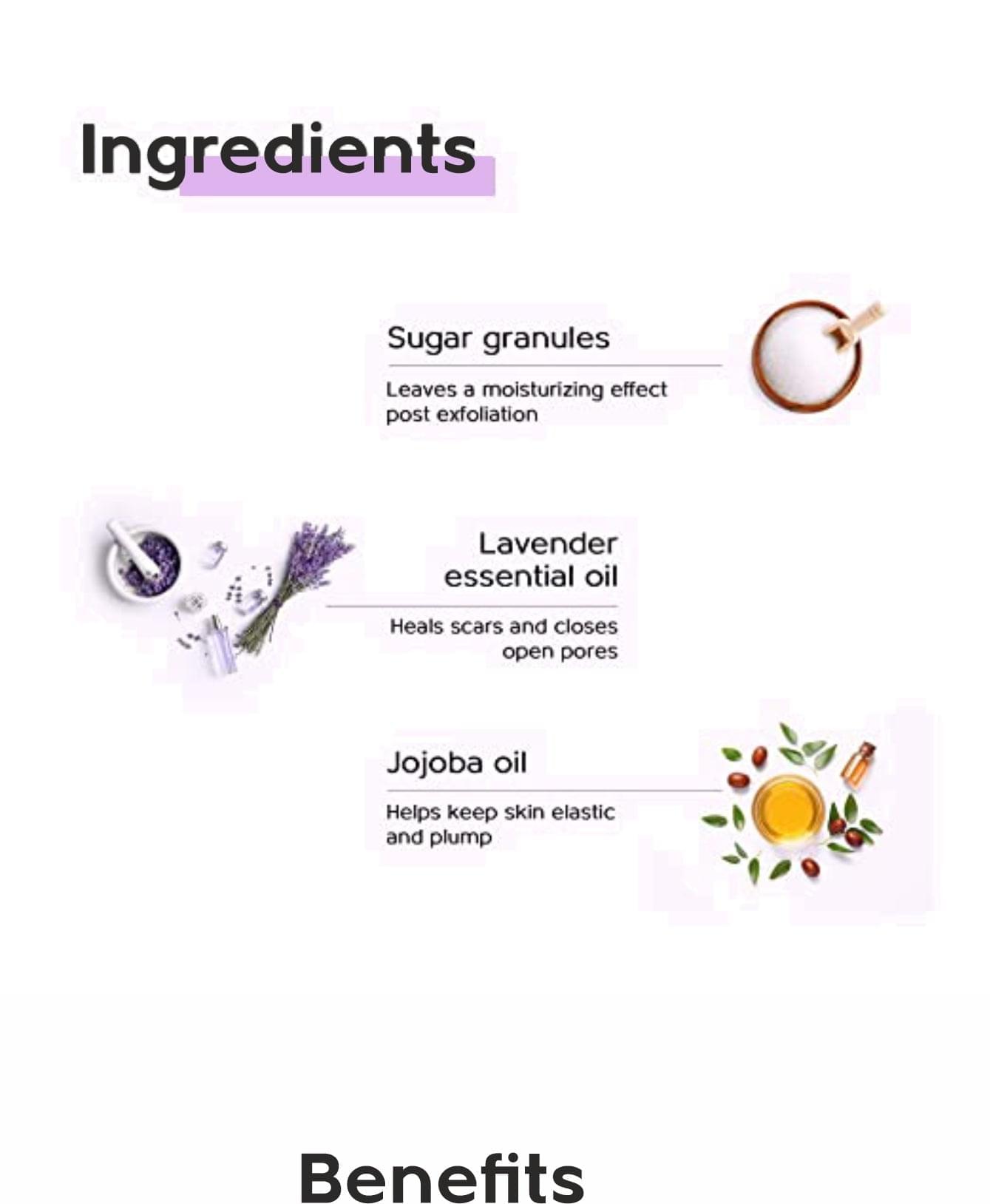 Lavender Sugar Scrub For Blackheads and Pigmentation | Anti Pigmentation Scrub (100ML)