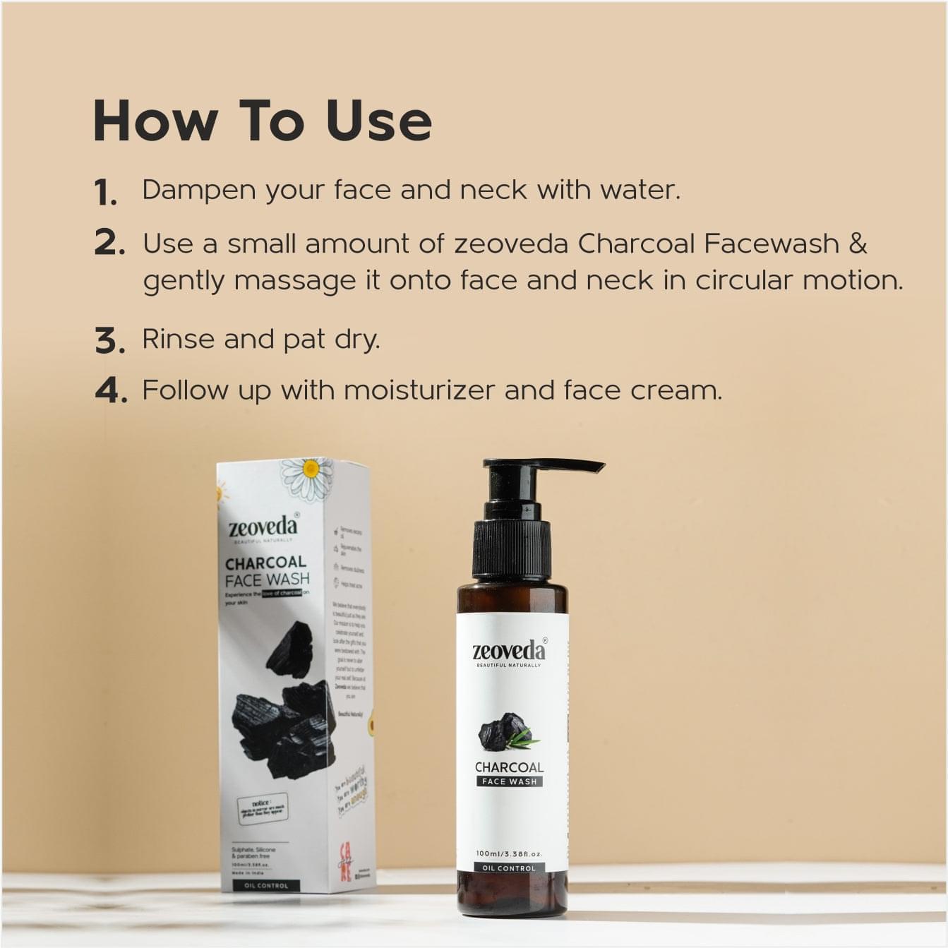Charcoal Face Wash for Deep Pore Cleansing & Oil Control | D Tan Face Wash For Men (100ML)